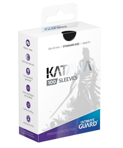 Ultimate Guard - Katana Sleeves - Standard Size - Black 100 Pack