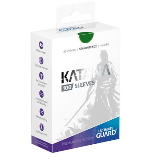 Ultimate Guard - Katana Sleeves - Standard Size - Green 100 Pack