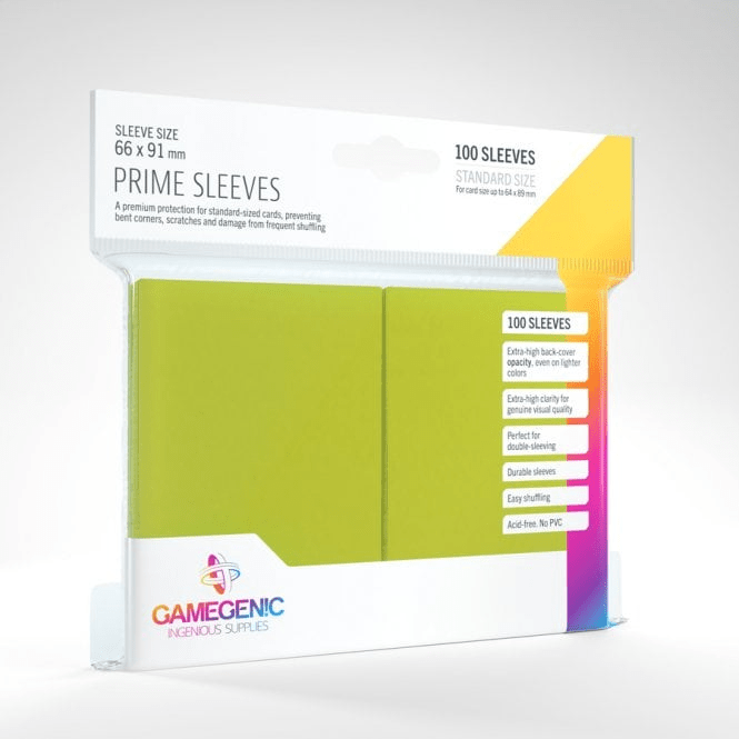 GameGenic Prime Sleeves Lime