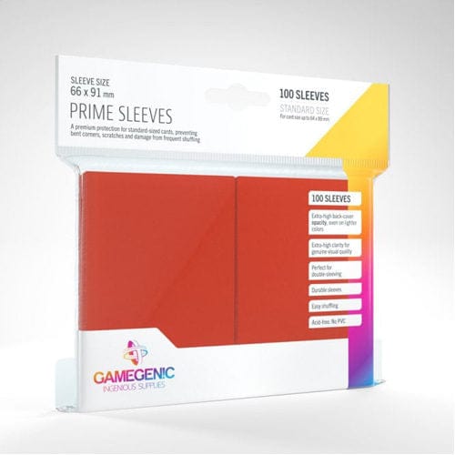 GameGenic Prime Sleeves Red