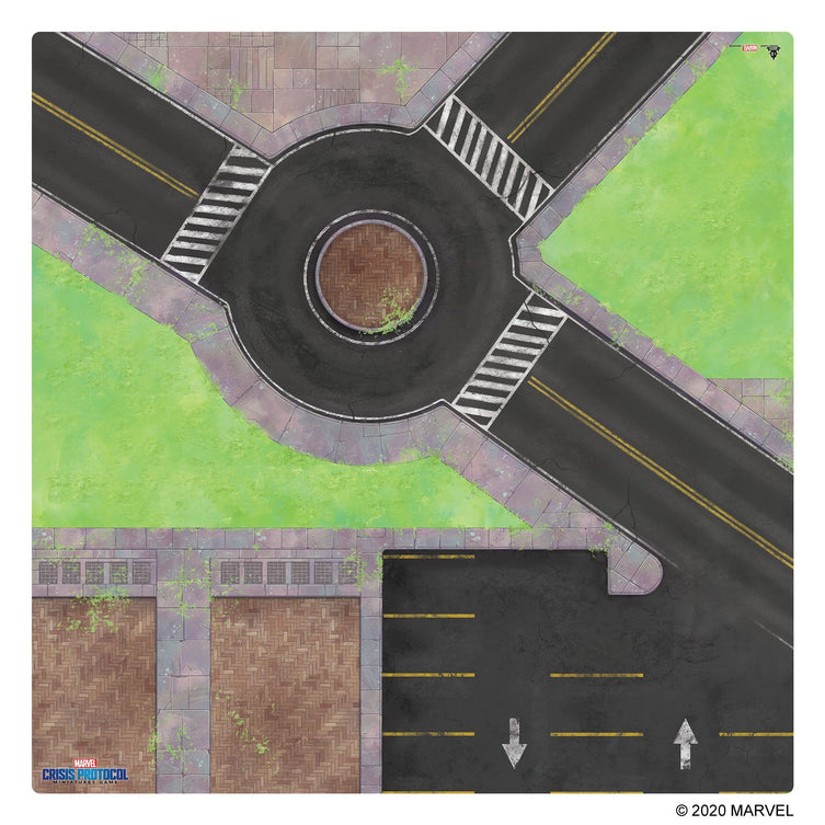 Marvel Crisis Protocol Roundabout Knockout Game Mat