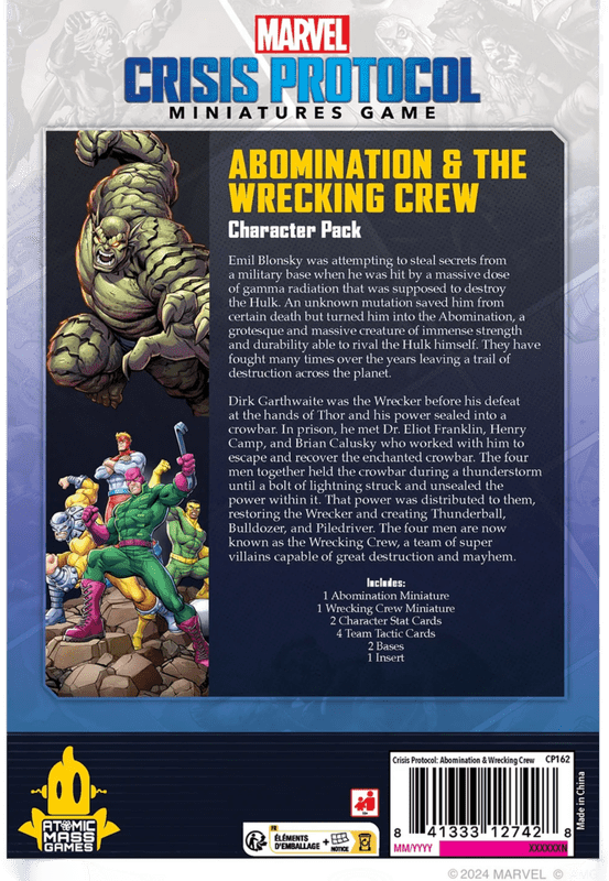 Abomination & Wrecking Crew: Marvel Crisis Protocol