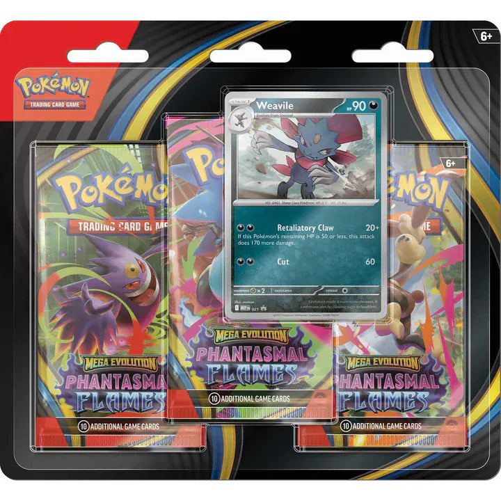 POKEMON TCG: MEGA EVOLUTION PHANTASMAL FLAMES - 3 PACK Weavile